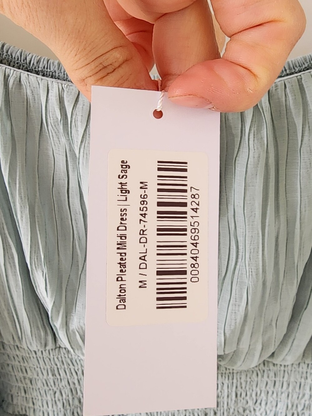 Baltic Born  Sage Long Sleeve Smocked Waist Maxi Dress - Picture 8 of 15